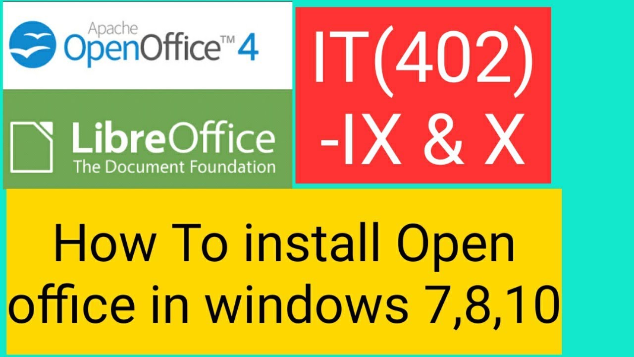 how to install or download open office writer on windows 7 open office on windows 10 IT 402