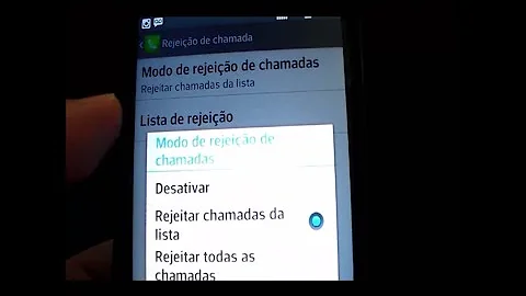 Como bloquear recebimento de chamadas?