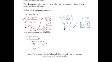 2.1 - The Rectangular Coordinate Systems and Graphs