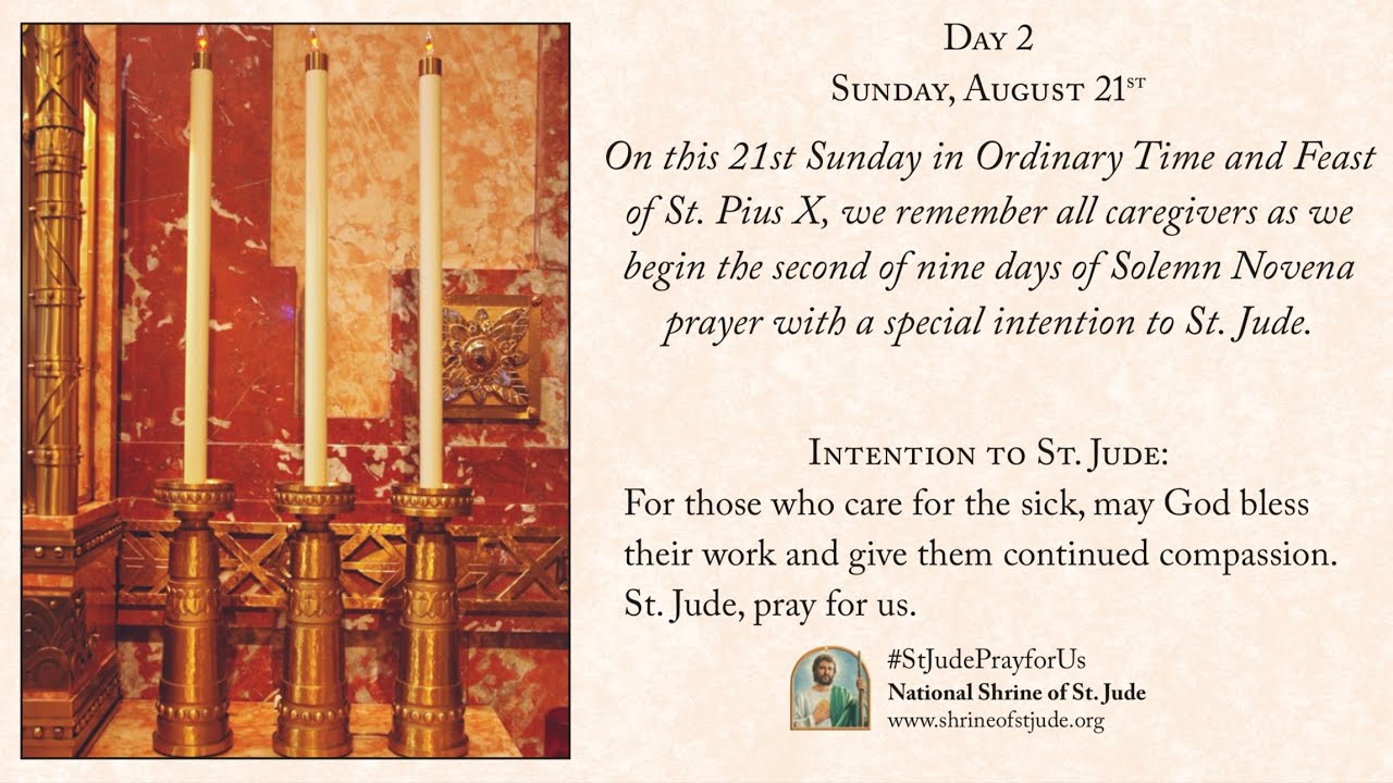 Day 2 Solemn Novena to St. Jude for Healing August 2022 YouTube