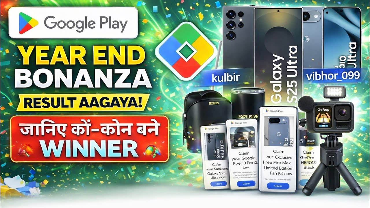 Google Play Points Year End Bonanza Reward Winn@r Result | Google Play Points Year End Bonanza