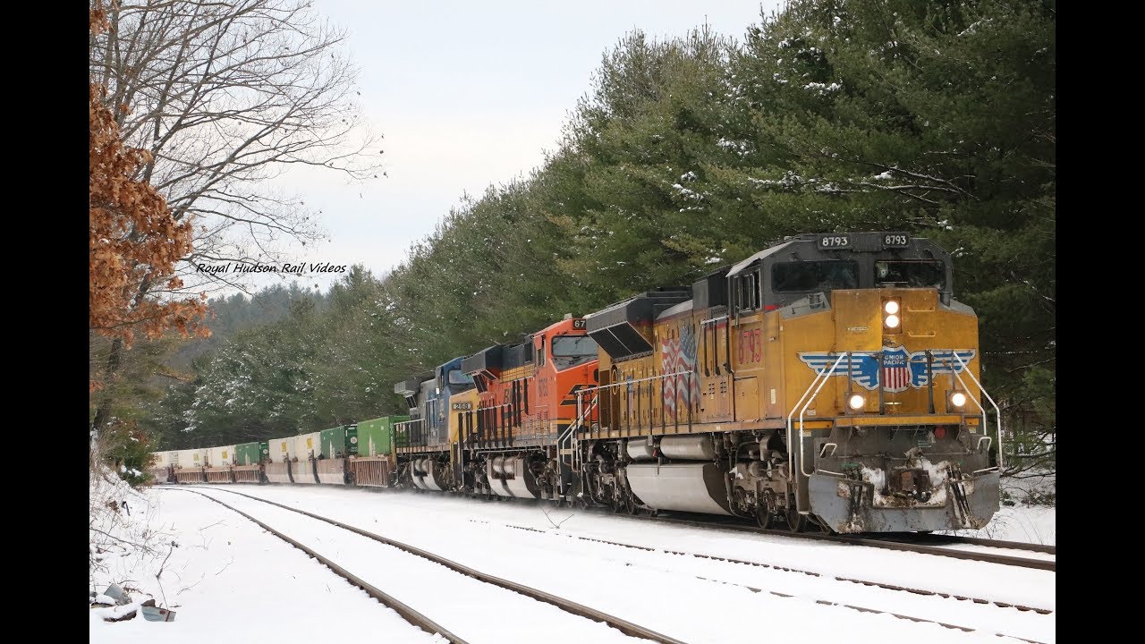 (HD) Rare! UP-BNSF-CSX Lashup on PAS 23k! | 56-mile Chase [1-19-18]