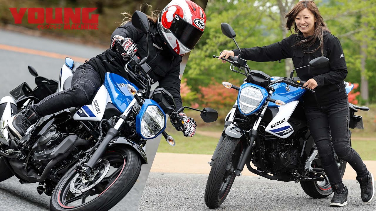 Shizuka Okazaki takes the Suzuki Gixxer 150 for the first time