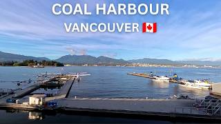 Coal Harbour Vancouver Walking Tour (Sunny Evening) | Canada Place → Broughton Street