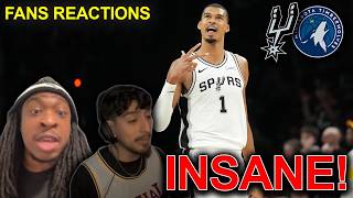 NBA fans reaction to Spurs beating the Timberwolves — WEMBANYAMA INSANE 😱 GAME 5