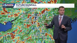 Hit-or-miss showers and storms through Tuesday, more widespread rain possible Wednesday (7-26-26)