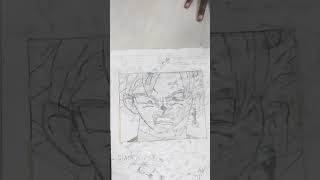 Gojo, Goku, Vegeta, Black Goku,and Saitama Drawing.#opartist#shorts#