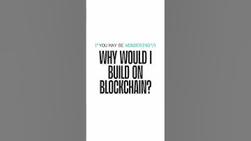 Why build on blockchain? #python #blockchain #programming #web3 #algorand