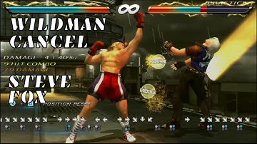 Tekken 6 - Steve Fox Wildman Cancel Combo (High Damage)