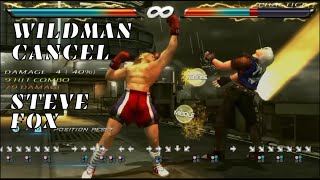 Tekken 6 - Steve Fox Wildman Cancel Combo (High Damage)