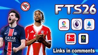 First Touch Soccer 2026 | FTS 26 MODAPK+OBB+DATA Download Android MediaFire Offline 🔥