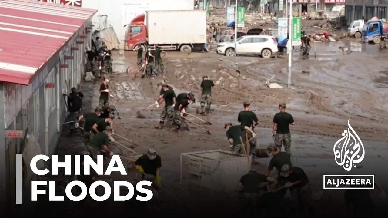 ⁣Areas in China hit by floods remain cut off two weeks after storms