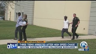Three teens arrested after high speed chase