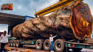 Inside the Largest Wood Factory | Transforming a 2,000-Year-Old Giant Timber into a Masterpiece