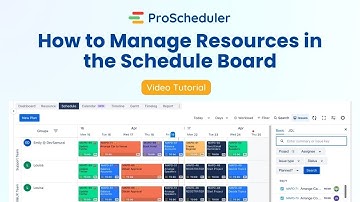 How to Manage Resources in the Schedule Board | TeamBoard ProScheduler Tutorial 02