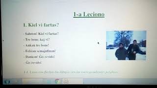 #Esperanto – Clase con el libro “Saluton” – 1-a Leciono