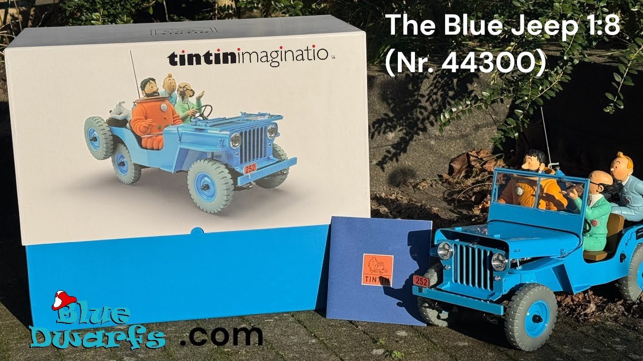 The Blue Jeep - Scale model car 1:8 - 44300 - Tintinimaginatio