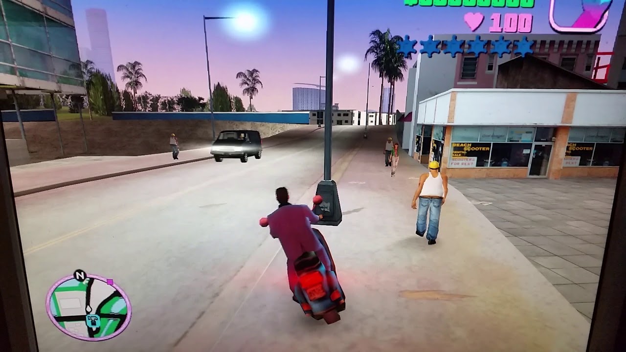 metal roofing GTA Vice City - scooter fail