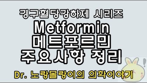 metformin(메트포르민, diabex, glupa) 작용기전(mechanism)과 부작용, 금기 등 주요사항
