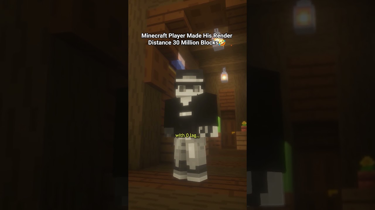 Minecraft Player Made His Render Distance 30 Million Blocks🤣