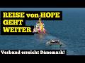 "Hope" auf dem Weg in die Nordsee: Schlepper und Barge derzeit in dänischen Gewässern