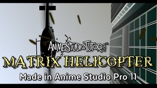The Matrix bullets falling from helicopter - Moho (Anime Studio)