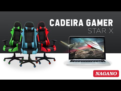 Vídeo de Cadeira Gamer Star X Reclinável Elevação a Gás