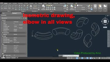 Autocad Tutorial Making an Isometric Drawing, Elbow series all views