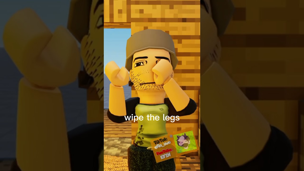 Legs, wipe the legs!  FUN ROBLOX ANIMATION 