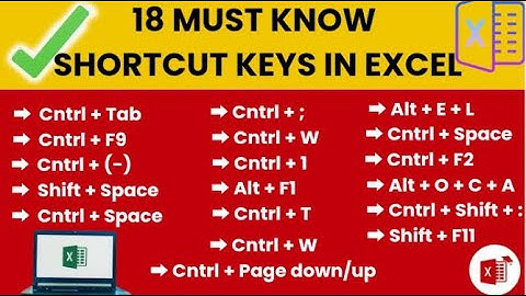Excel Shortcuts Formulas/Ms Excel Shortcut Keys