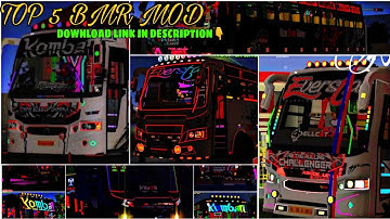 Top 5 BMR Bus Mod For Bussid, Top 5 BMR Komban Tourist Bus Mod  , Download link in Description 👇