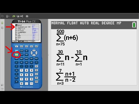 Find the Sum of an Arithmetic Series Sequence TI 84 Plus CE