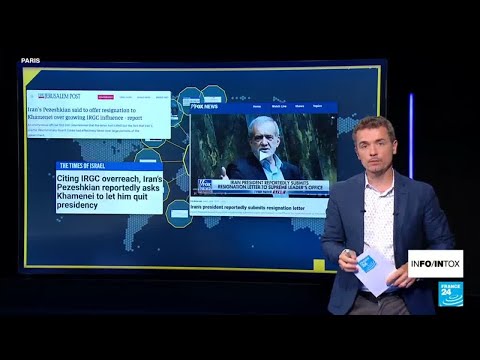 Iran : le pr&eacute;sident Massoud Pezeshkian sur le d&eacute;part ? &bull; FRANCE 24

Alors qu&rsquo;un accord de cessez-le-feu semble s&rsquo;&eacute;loigner de plus en plus entre l&rsquo;Iran et les Etats-Unis, des rumeurs ont circul&eacute; quant &agrave; une d&eacute;mission du pr&eacute;sident iranien Massoud Pezeshkian.
#Iran #Pezeshkian

🔔 Abonnez-vous &agrave; notre cha&icirc;ne sur YouTube : https://f24.

#Iran #pr&eacute;sident #Massoud #Pezeshkian #sur