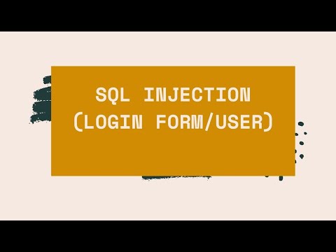SQL Injection (Login Form/User)
