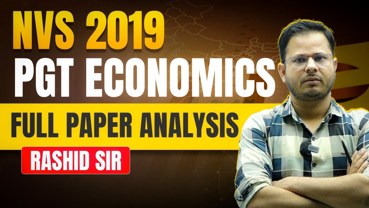 NVS 2019 PGT Economics📚| Full Exam Analysis 📊|By Rashid Sir | # ...