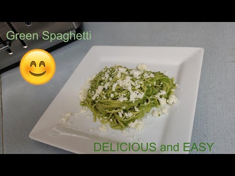 Green Spaghetti/ Delicious and Easy