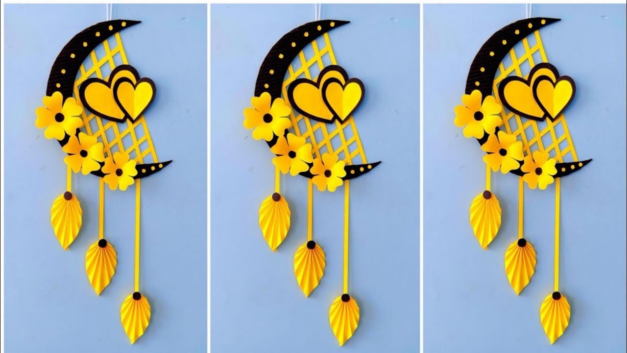 Unique Moon Wall Hanging / Quick Paper Flower Craft Home Decoration