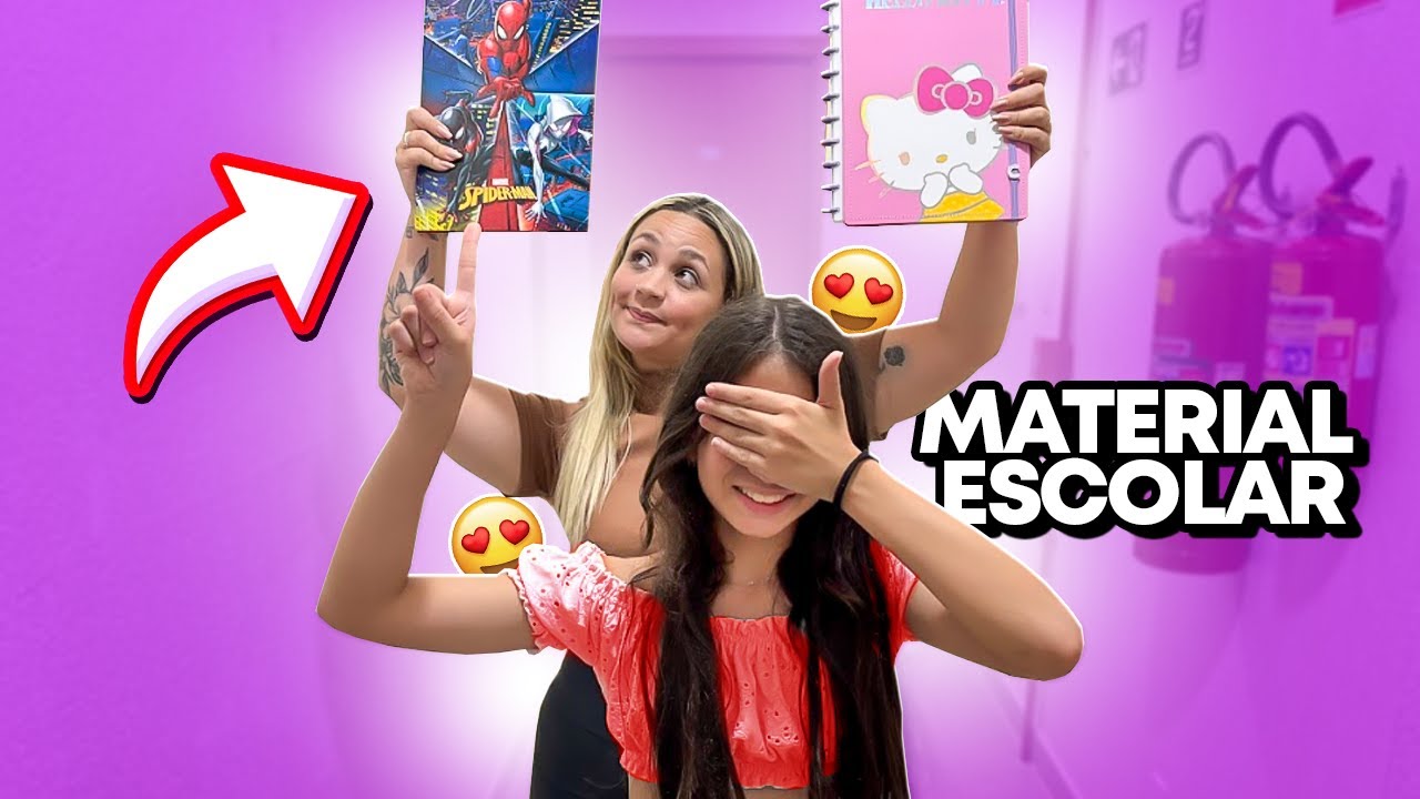ESCOLHENDO MEU MATERIAL ESCOLAR A CEGAS. DEU RUIM 😰