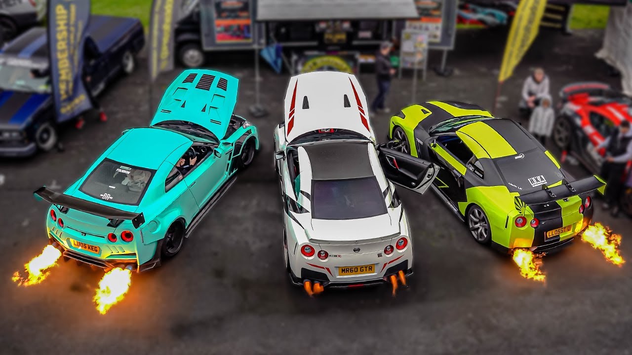 3000hp Nissan R35 GTR Flame Spitting Show! - YouTube