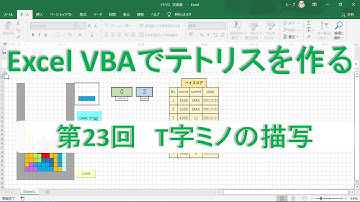 第23回　T字ミノの描写【テトリスを作る　Excel VBA　プログラミング】プログラミング初心者向け