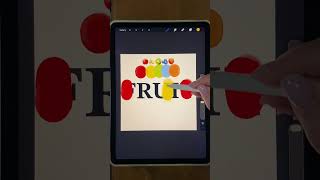 Creating colorful fruit-inspired typography in Procreate 🍓🍊