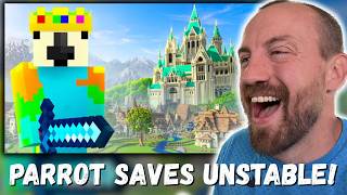 KING PARROT SAVES UNSTABLE!!! Parrot 100 Days as King of the Unstable SMP (Unstable SMP Reaction!!!)