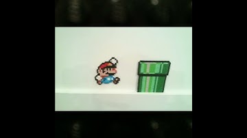 Mario enters a pipe twice.