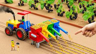 DIY Mini Tractor Seed Planting Machine | Rebuilding Empty Farm with Magic Seeds | HP Mini