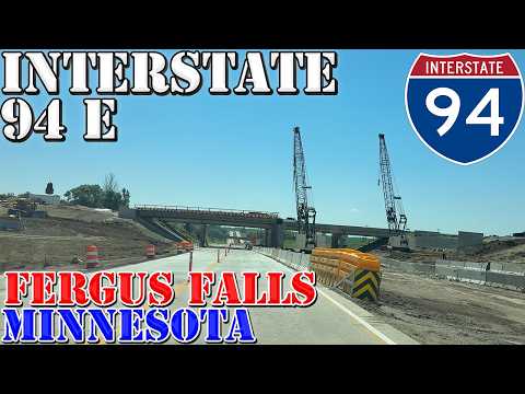 I-94 East - Fergus Falls - Minnesota - 4K Highway Drive