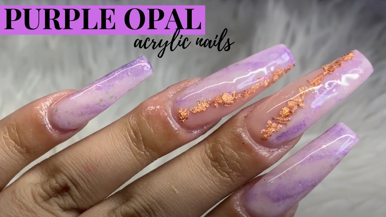 Amazon.com: Purple Press on Nails Long Coffin Fake Nails Acrylic False Nails  with Purple Ombre Designs Nude Full Cover Nails Press ons Artificial Stick  on Nails for Women Nails Art Decoration 24Pcs :