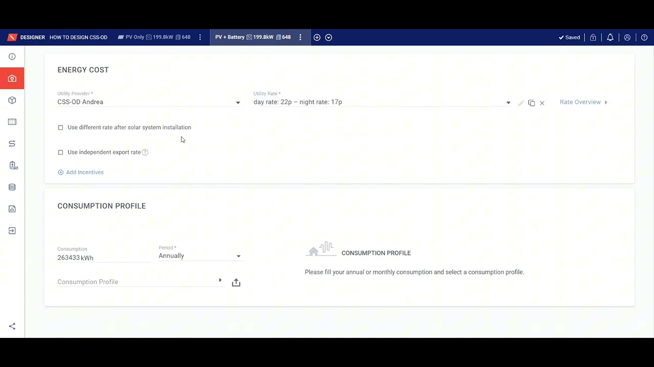 SolarEdge Designer  - Simulating CSS-OD in Designer (UK)
