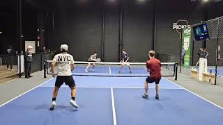 Gabriel  &  Conner defeated Jack & Kristian 15 to 12, at the Paddle Royale. Picklr of Fair Lawn NJ