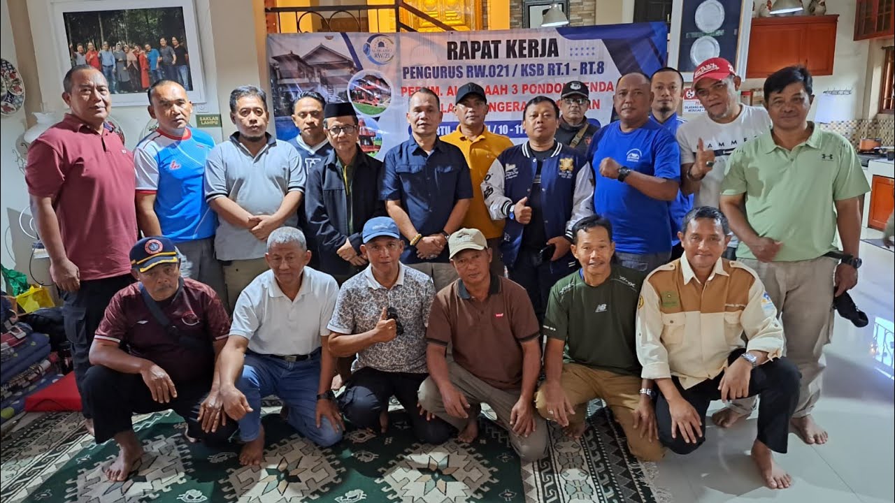 Raker Pengurus RW. 21 & KSB RT. 1 - 8 Pondok Benda Pamulang di Vila Nahla Bogor