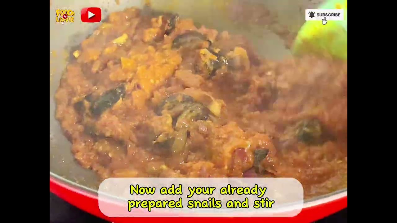 Nigerian snail sauce made healthy 